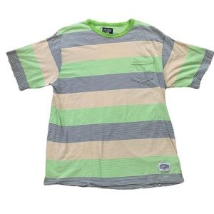 Stüssy Mens Striped Pocket T Shirt XL